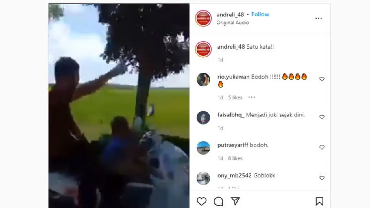 Pria Ini Biarkan Balita Duduk di Depan dan Pegang Setang Motor di Jalanan (Ist)