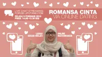 Live Chat & Streaming tentang online dating bersama Laras Sekar Melati yang berprofesi sebagai Matchmaking Specialist.