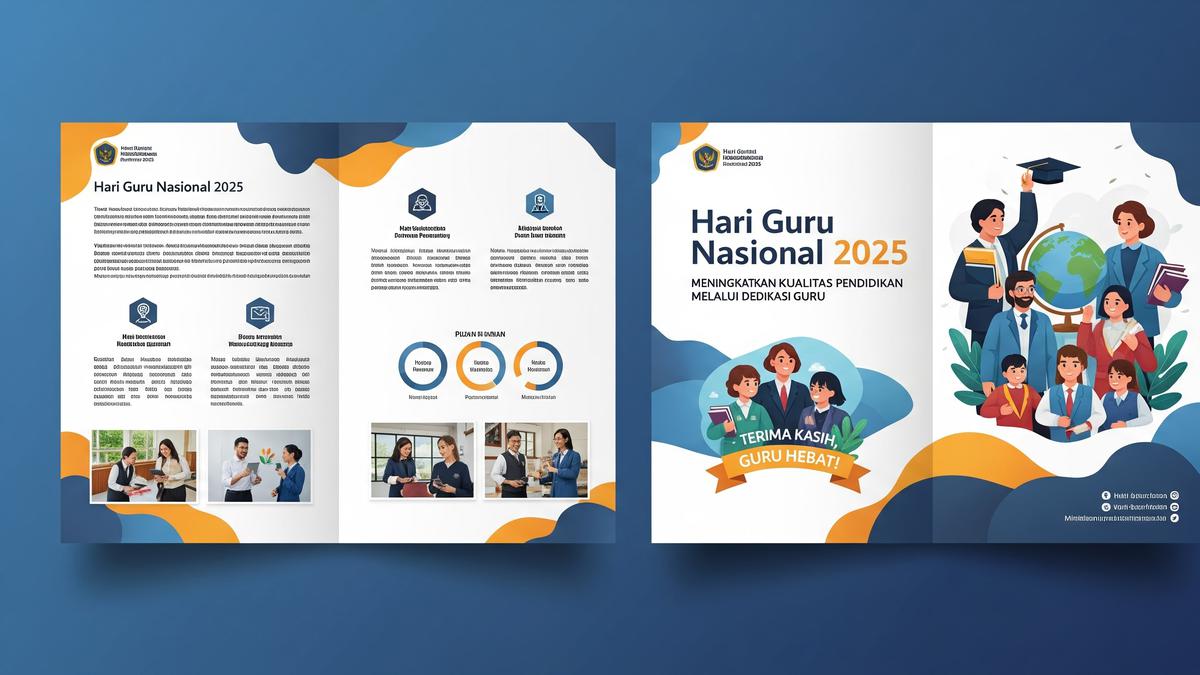 7 Contoh Pamflet Hari Guru 2025, Desain Menarik dan Informatif untuk Apresiasi Pahlawan Pendidikan