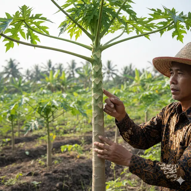 Tips cangkok pohon pepaya (Foto: Gemini AI)