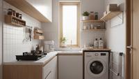 8 Inspirasi Dapur Rumah Kecil Multifungsi untuk Masak dan Cuci Baju Lebih Efisien