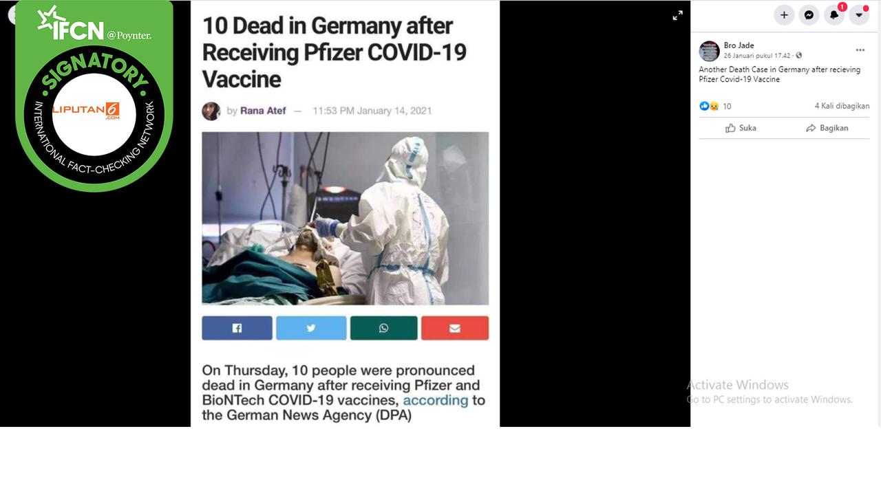 Klaim 10 orang di Jerman meninggal dunia karena vaksin covid-19