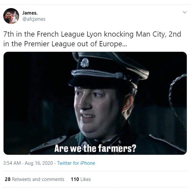 Meme Kekalahan Manchester City. (Twitter)