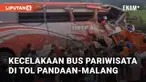 Kecelakaan di Km 77+200 A Tol Pandaan-Malang melibatkan truk dan bus pariwisata (23/12/2024). Bus pariwisata membawa pelajar SMP IT Darul Quran Mulia Putri, Bogor