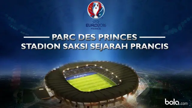 Stade Stade Parc des Princes kandang dari Paris Saint-Germain, stadion yang menjadi saksi sejarah dari negara yang akan menyelenggarakan Piala Eropa tahun ini.