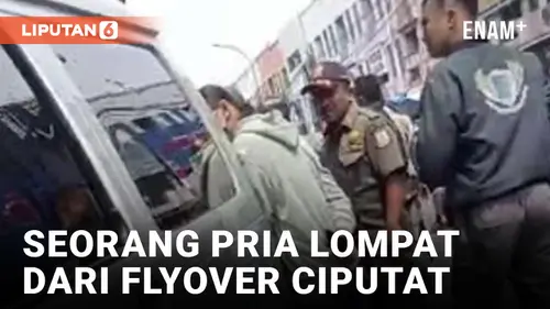VIDEO: Geger! Seorang Pria Lompat dari Flyover Ciputat