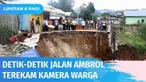 Jalan aspal di Desa Mutar Alam, Lampung Barat ambrol saat hujan lebat. Jalan longsor terbawa air hujan ke arah jurang di sisinya. Akibatnya, akses jalan putus total. Peristiwa ini juga nyaris merobohkan dua rumah yang dibangun di sisi jalan.
