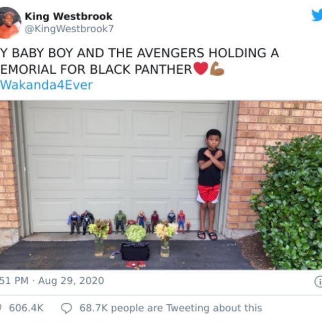 Anak-anak beri penghormatan untuk Chadwick Boseman