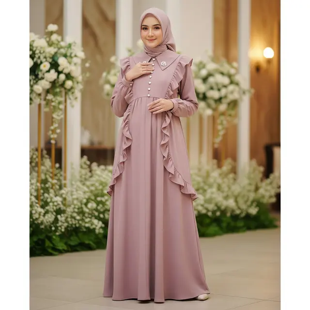 Model Gamis Kekinian untuk Ibu Menyusui (Image by Gemini AI)