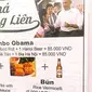 Ada menu 'Combo Obama' seharga US$ 4 di kedai makan sederhana yang pernah dikunjungi presiden AS itu. Tertarik mencoba?