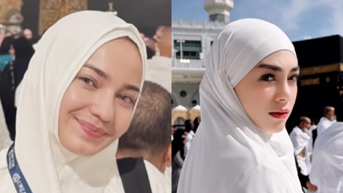 Begini Tampilan Enzy Storia dan Celine Evangelista Dibalut Abaya dan Khimar saat Umrah di Bulan Ramadan