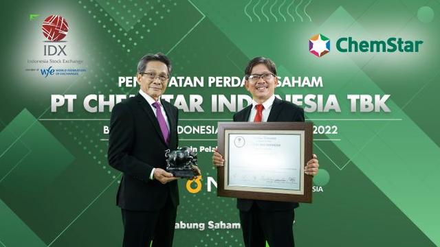Pencatatan perdana saham PT Chemstar Indonesia Tbk (CHEM), Jumat, (8/7/2022) (Foto: BEI)