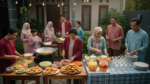 Es Buah dan Gorengan