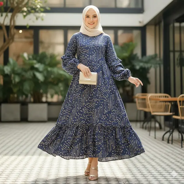 Model Gamis Batik Bahan Rayon Terbaru 2025