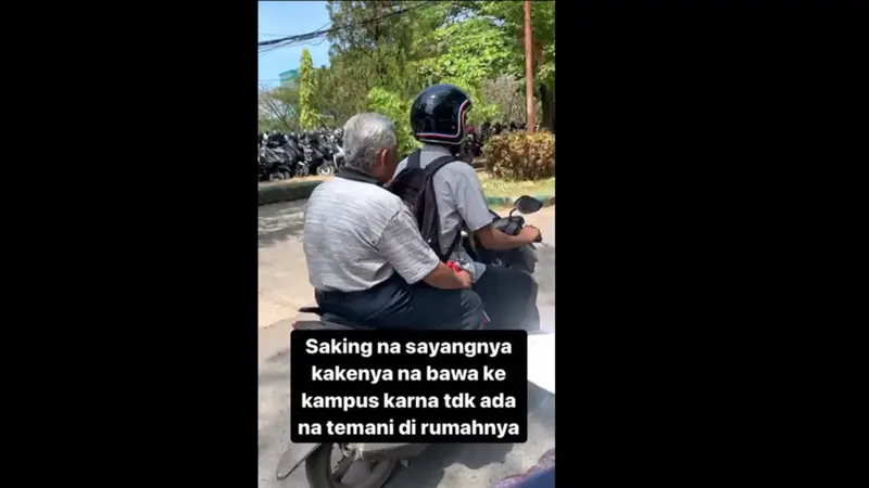 Viral Mahasiswa Ajak Kakeknya ke Kampus yang Alasannya Bikin Tersentuh