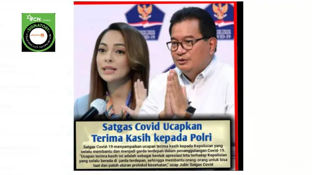 Klarifikasi Juru Bicara Satgas Penanganan Covid-19 Wiku Adisasmito atas infografis dan foto bersama dr Reisa