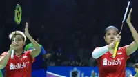 Ganda putri Indonesia, Greysia Polii/Apriyani Rahayu, merengkuh gelar juara pada Thailand Terbuka 2018, Minggu (15/7/2018). (PBSI)