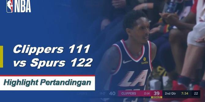 Cuplikan Pertandingan NBA : Spurs 122 vs Clippers 111