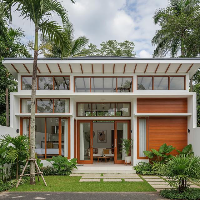 7 Desain Rumah Kecil tapi Luas dengan Atap Rata dan Langit-Langit Terbuka