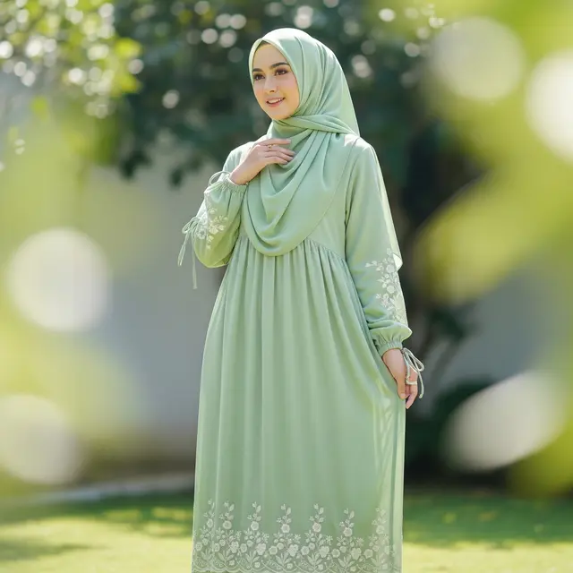 9 Model Gamis Malaysia Terbaru 2025, Tampil Anggun dan Nyaman