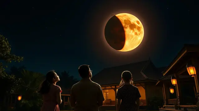 Ilustrasi gerhana bulan