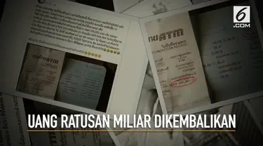 Seorang pemuda kembalikan uang nyasar di rekeningnya senilai ratusan miliar rupiah.