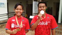 Rehan Naufal Kusharjanto/Siti Fadia Silva Ramadhanti akan menghadapi Kejuaraan Dunia Bulutangkis Junior 2017 di Yogyakarta, Oktober 2017. (Bola.com/Muhammad Wirawan Kusuma)