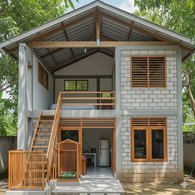 Rumah Mungil Dua Tingkat (Loft) 3x4 Meter