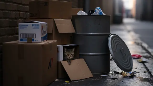 Cara Mencegah Kucing Liar Mengacak-acak Tong Sampah/Gemini AI