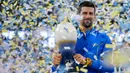 Gelar Cincinnati Open 2023 menjadi kemenangan ke-39 Novak Djokovic untuk memperpanjang rekor di level Masters 1000. (AP Photo/Aaron Doster)