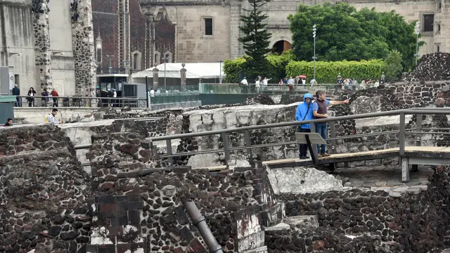 Mengunjungi Kuil Templo Mayor Suku Aztec di Meksiko