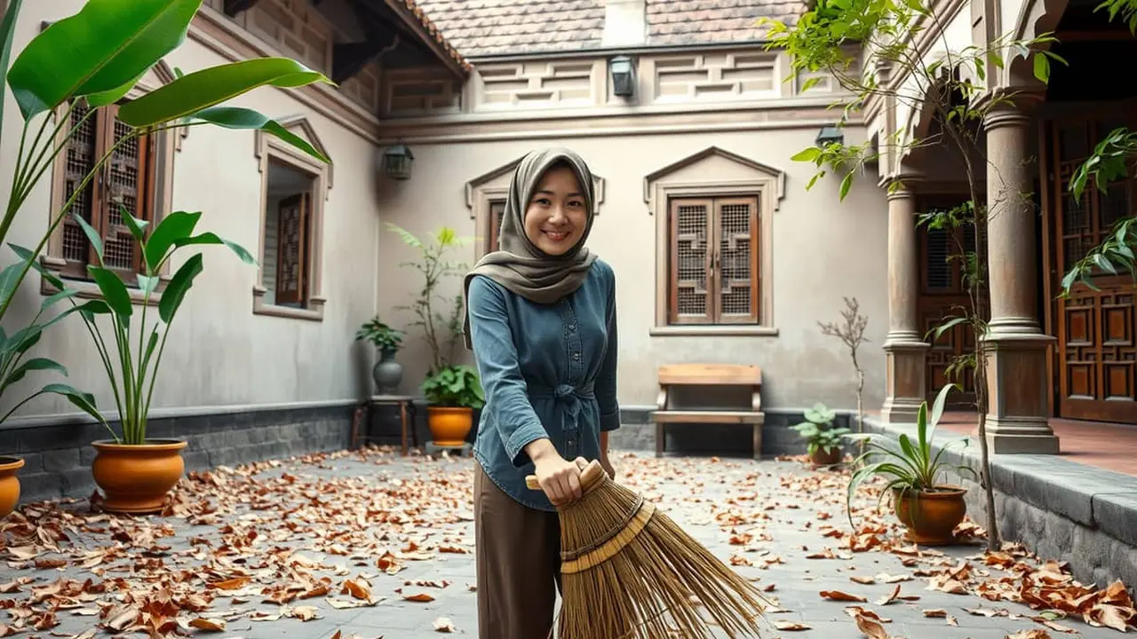 mimpi menyapu halaman pakai sapu lidi