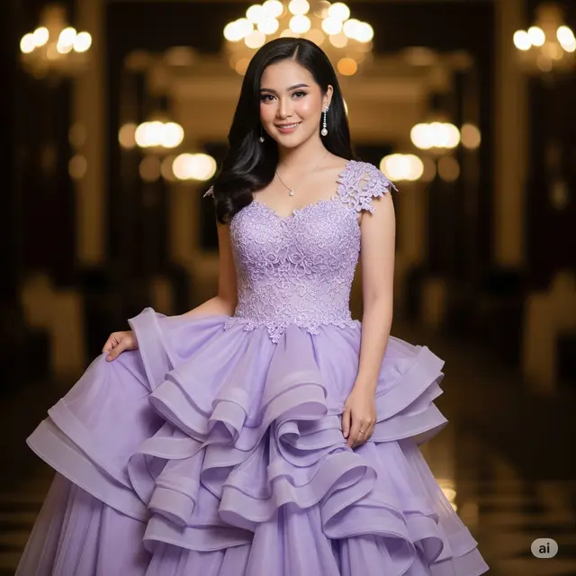Dress Lavender Ruffle Princess