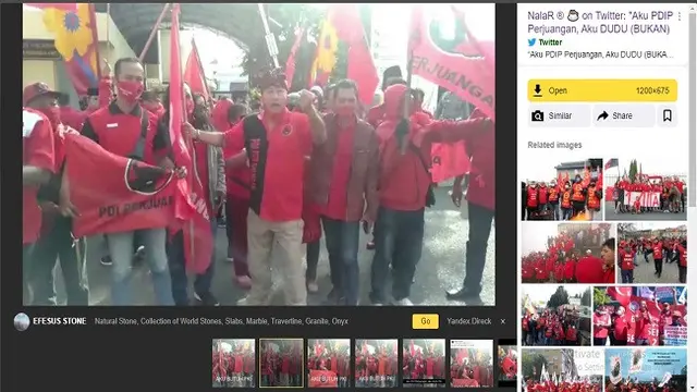 Gambar Tangkapan Layar Penelusuran Foto Menggunakan Situs Yandex.