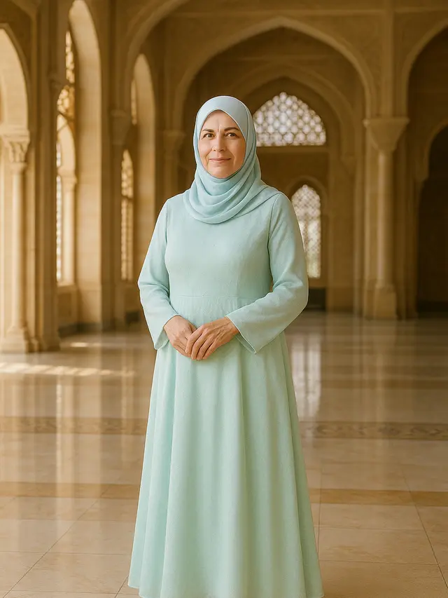 Gamis Embos untuk Kondangan Ibu-Ibu Usia 50 Tahunan