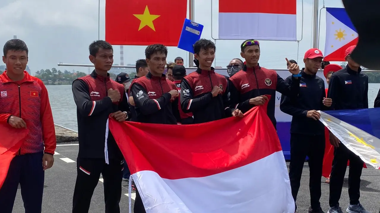 Tim rowing Indonesia di SEA Games 2021