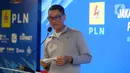 Direktur Utama PLN, Darmawan Prasodjo berharap tahun ini tim putri Jakarta Elektrik PLN mampu meraih gelar Juara Proliga 2024. (Bola.com/M Iqbal Ichsan)