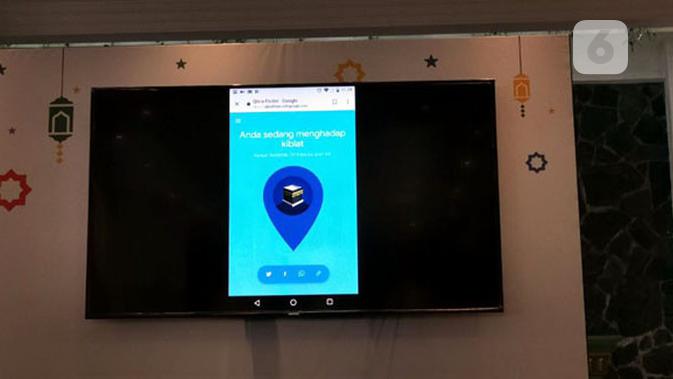 Qibla Finder, layanan untuk mencari arah kiblat untuk salat. (Liputan6.com/ Andina Librianty)