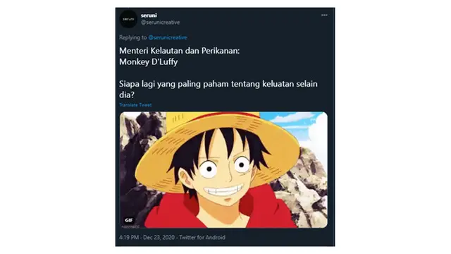 7 Karakter Anime Jika Jadi Menteri di Indonesia Menurut Netizen