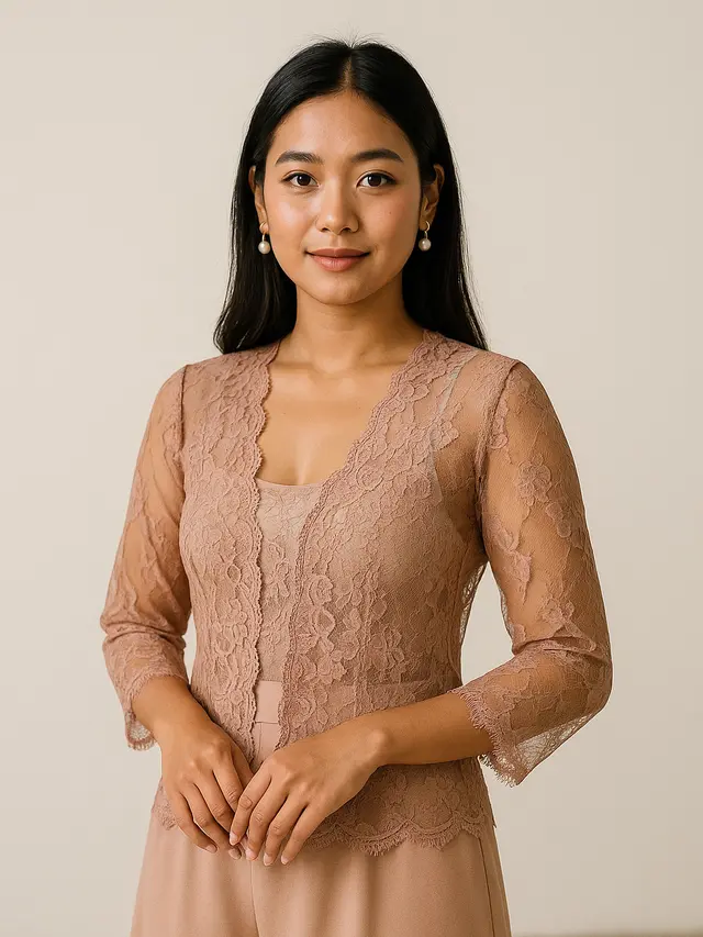 Tampil Percaya Diri Pakai Cardigan Brokat Cocok Buat Kondangan Outdoor/Ilustrasi gambar oleh AI