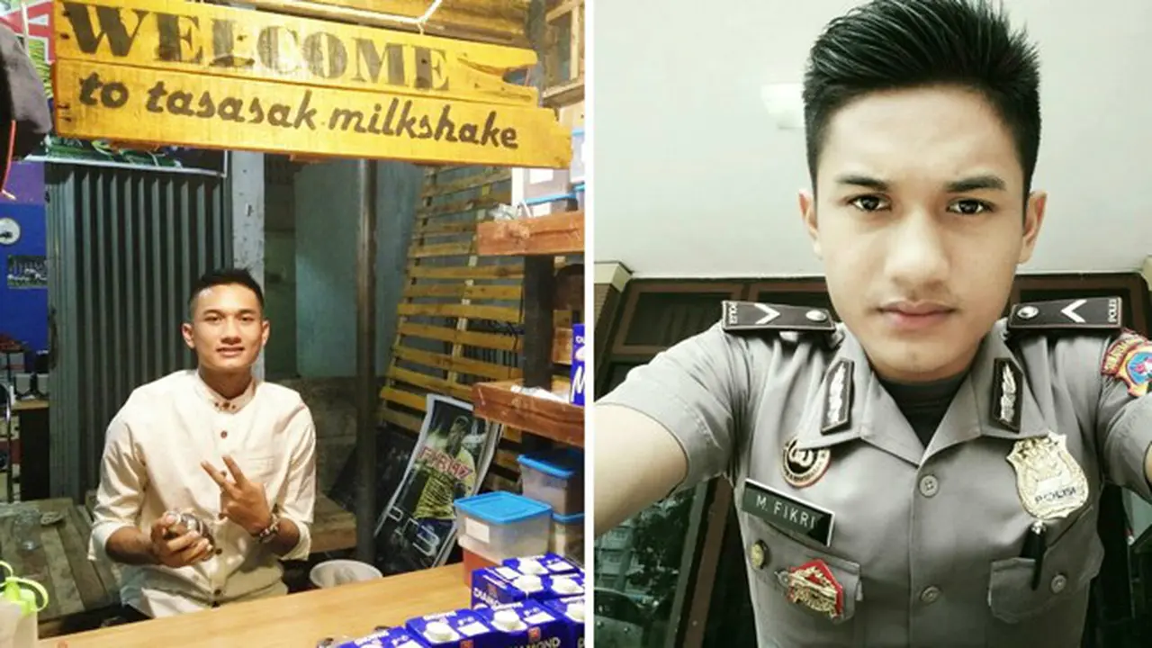 Heboh Penjual Milkshake Ganteng Ini Ternyata Polisi, Siapa Dia?