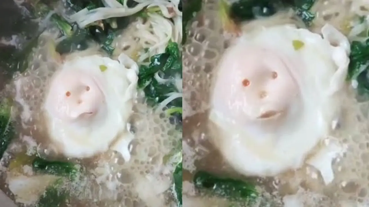 Viral Video Masak Telur Bentuk Muka Manusia, Netizen Ketawa Ngakak