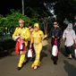 Tamu undangan upacara HUT ke-72 RI di Istana Merdeka berpakaian adat (Liputan6.com/ Ahmad Romadoni)