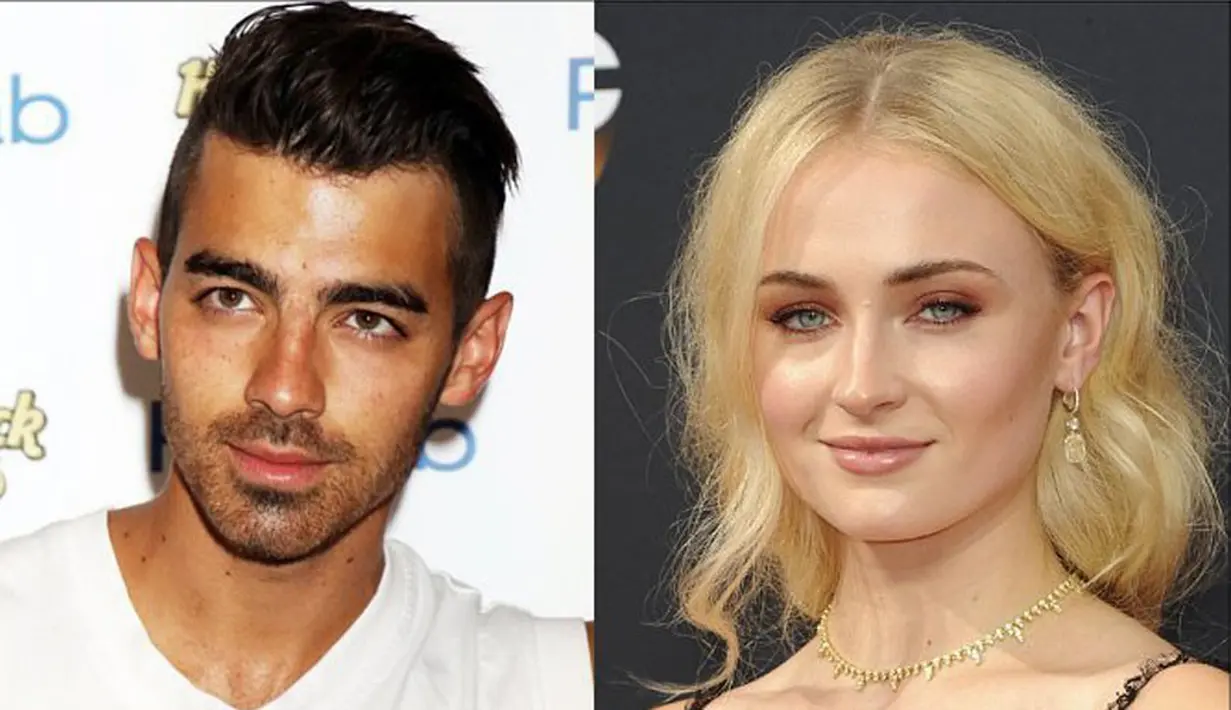 Joe Jonas dan Sophie Turner kembali terlihat bersama. Setelah merayakan Thanksgiving, keduanya hadir di pesta pernikahan temannya. (doc.aceshowbiz)