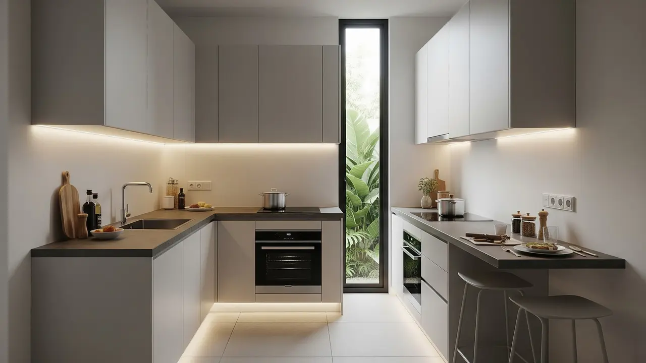 Model Dapur Minimalis Leter U, Fungsional untuk Rumah di Lahan Sempit/ Ilustrasi AI