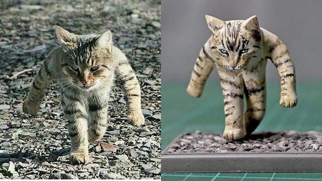Seniman Jepang Ini Buat Patung yang Terinspirasi dari Foto Unik Kucing