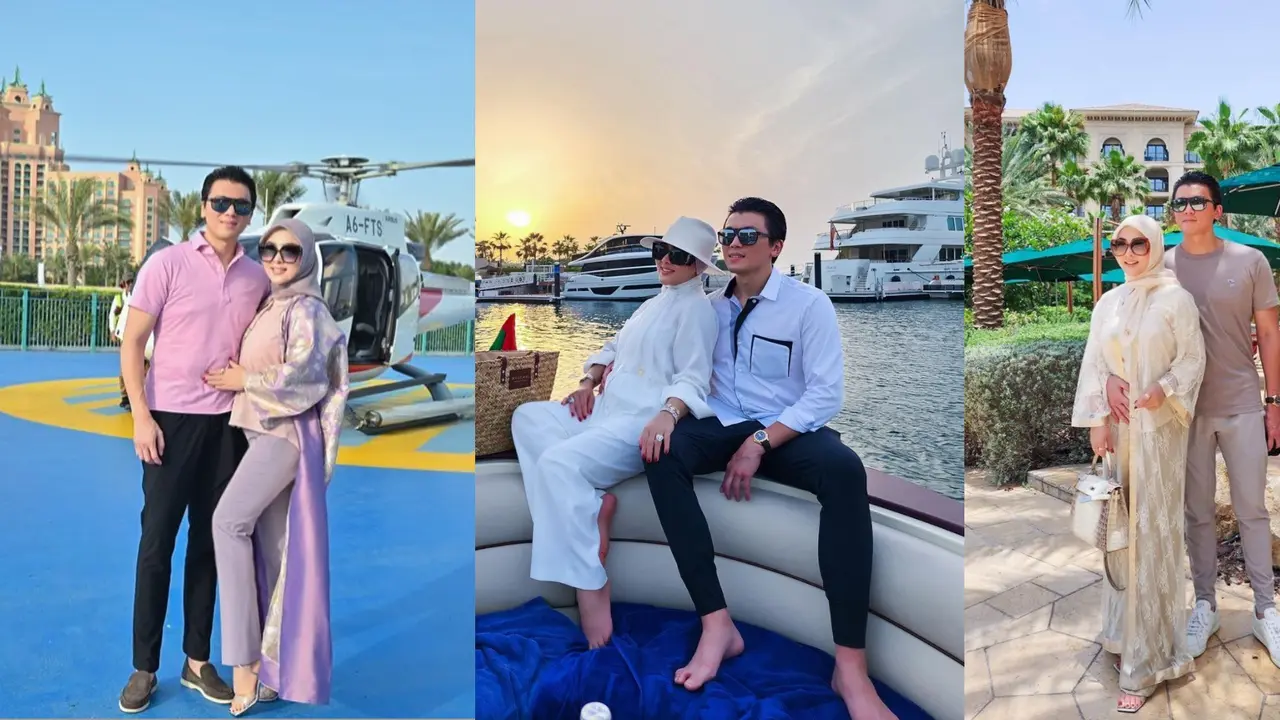 10 Gaya Bucin Romantis Syahrini dan Reino Barack Liburan Ala Sultan di Dubai
