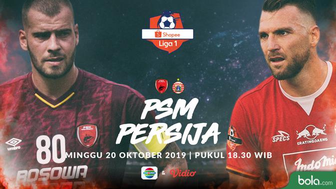 Shopee Liga 1 - PSM Makassar Vs Persija Jakarta - Head to Head Pemain (Bola.com/Adreanus Titus)