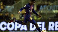 Pelatih Barcelona, Ernesto Valverde, mengatakan Ousmane Dembele sudah kembali berlatih dan siap bermain mulai pekan depan. (AFP/Miguel Riopa)