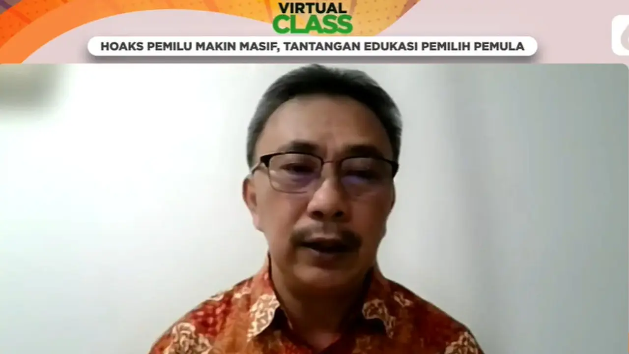Tangkapan layar Koordinator Komite Pemilih Indonesia Jeirry Sumampow dalam Virtual Class
